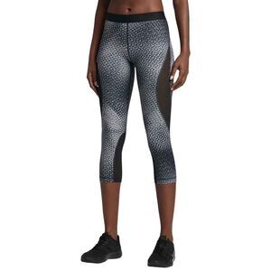Nike Hypercool Pattern Mesh Activewear Crop Tights Leggings L